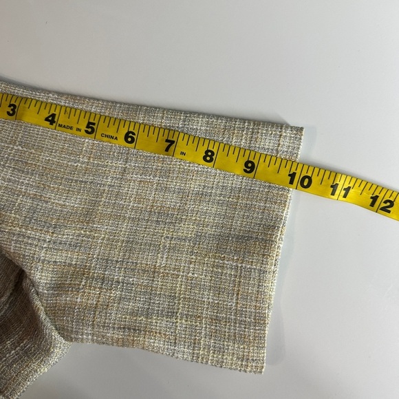 Love Bonito Women’s Short Sleeve Tweed Crop Top in Cream Sz 2 - Picture 8 of 9